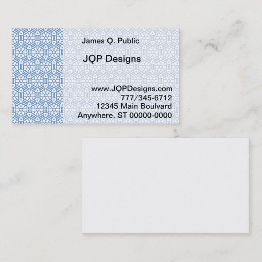 Bus. Karte - Hexagon & Bars (v.2) (Vorne/Hinten)