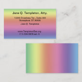 Bus. Karte - Hintergrund mit Regenbogen (Vorne/Hinten)