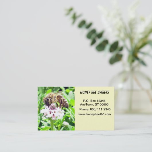 Bus. Karte - Honigbiene (Stehend Vorderseite)