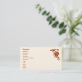 Bus. Karte - Kiefern-Kegel mit Schnee (Stehend Vorderseite)