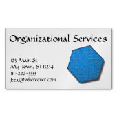 Bus. Karte (mag) - Hexagon Jig-Saw Puzzle/blau (Vorderseite)