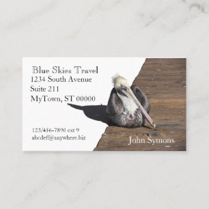 Bus. Karte - Pelikan auf Pier