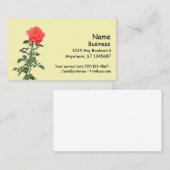 Bus. Karte - Single Rosa Rose auf Steppe (Vorne/Hinten)