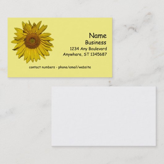 Bus. Karte - Sonnenblumen (Vorne/Hinten)