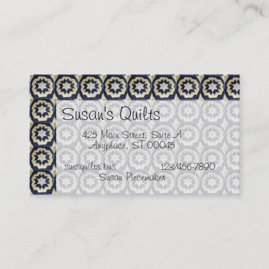 Bus. Karte - Sternenquilt (Vorderseite)