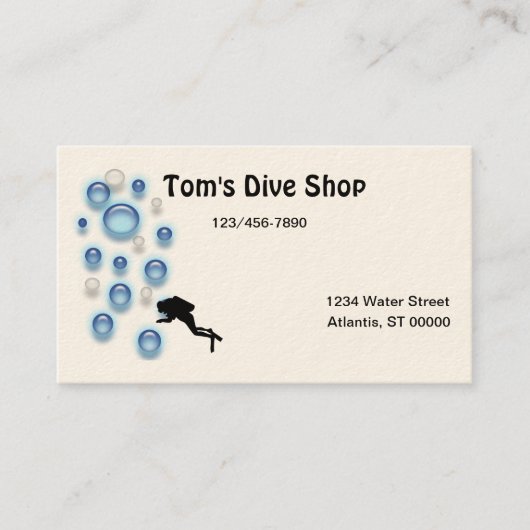 Bus. Karte - Taucher (Vorderseite)