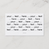 Bus. Karte - Tern (Rückseite)