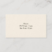 Bus. Karte - Veterinär - Katze (Rückseite)