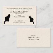 Bus. Karte - Veterinär - Katze (Vorne/Hinten)