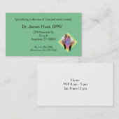 Bus. Karte - Veterinär - Katzen in Regenbogendiama (Vorne/Hinten)