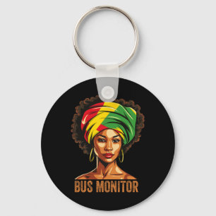 Bus Monitor Afro Afroamerikanischer Amerikanischer Schlüsselanhänger