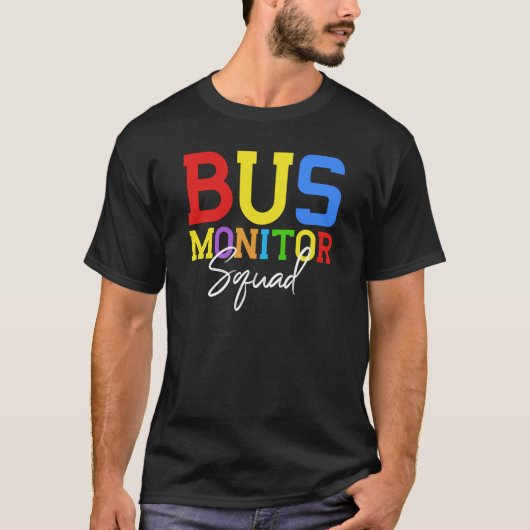 Bus-Monitor-Quadrat T-Shirt (Vorderseite)