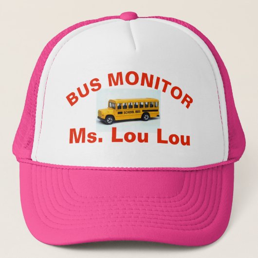 BUS-MONITOR-ROSA-HUT TRUCKERKAPPE (Vorderseite)