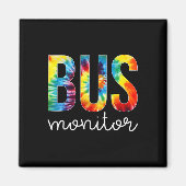 Bus Monitor Tie Dye Apprection Day Hello Back To Magnet (Vorne)