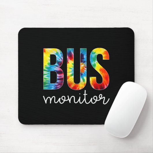 Bus Monitor Tie Dye Apprection Day Hello Back To Mousepad (Mit Mouse)