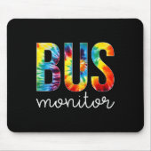 Bus Monitor Tie Dye Apprection Day Hello Back To Mousepad (Vorne)