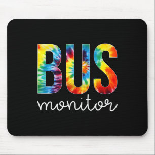 Bus Monitor Tie Dye Apprection Day Hello Back To Mousepad
