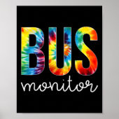 Bus Monitor Tie Dye Apprection Day Hello Back To Poster (Vorne)
