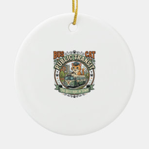 Bus Öffentliche Verkehrsmittel Katze Bus Öffentlic Keramik Ornament