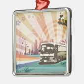 Bus Silbernes Ornament (Links)