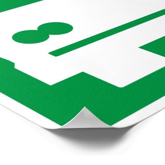 Bus Stopp Highway-Zeichen Poster (Ecke)