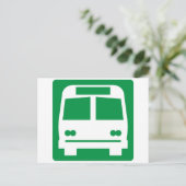 Bus Stopp Highway-Zeichen Postkarte (Stehend Vorderseite)