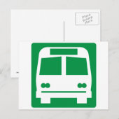 Bus Stopp Highway-Zeichen Postkarte (Vorne/Hinten)