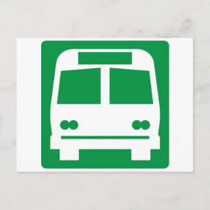 Bus Stopp Highway-Zeichen Postkarte