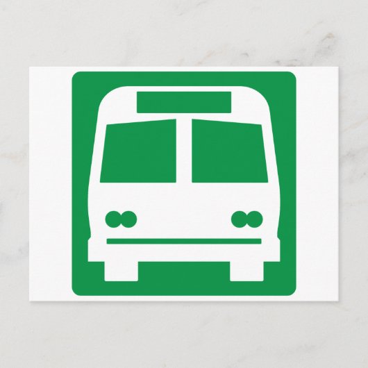 Bus Stopp Highway-Zeichen Postkarte (Vorderseite)
