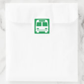 Bus Stopp Highway-Zeichen Runder Aufkleber (Tasche)
