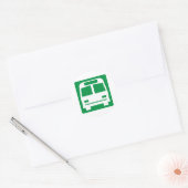 Bus Stopp Highway-Zeichen Runder Aufkleber (Umschlag)