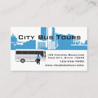Bus-und Stadt-Skyline Visitenkarte