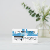 Bus-und Stadt-Skyline Visitenkarte (Stehend Vorderseite)