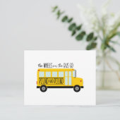 Bus Wheels Song Postkarte (Stehend Vorderseite)