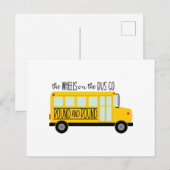 Bus Wheels Song Postkarte (Vorne/Hinten)