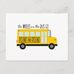 Bus Wheels Song Postkarte
