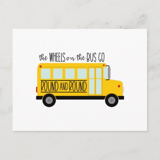 Bus Wheels Song Postkarte (Vorderseite)