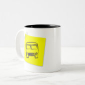 Bus Zweifarbige Tasse (Vorderseite Links)