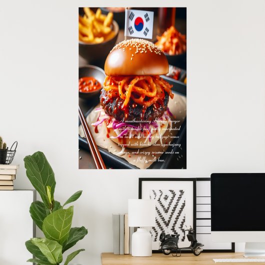 Busan Bites: Bulgogi Bliss 24x36 Poster (Heimbüro)