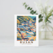 Busan Gamcheon Culture Village Travel Art Vintag Postkarte (Stehend Vorderseite)
