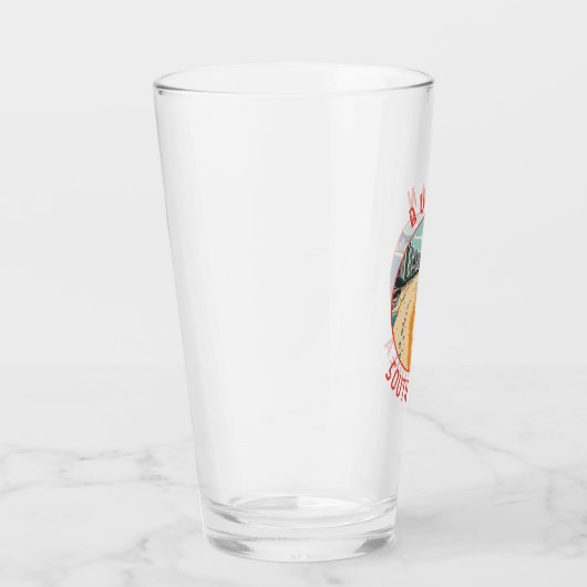 Busan Haeundae Beach Retro Distressed Circle Glas (Rechts)