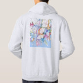 Busan South Korea City Map Hoodie (Rückseite)
