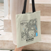 Busan, South Korea City Map Tote Bag Tragetasche