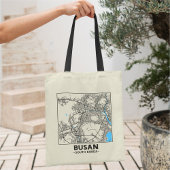 Busan, South Korea City Map Tote Bag Tragetasche