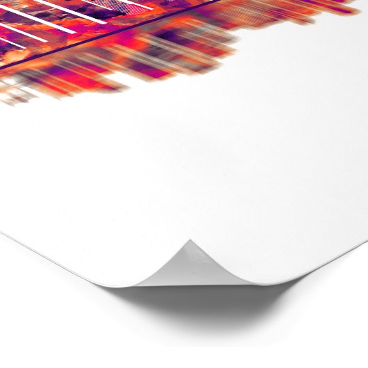 Busan South Korea Skyline Poster (Ecke)