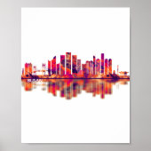Busan South Korea Skyline Poster (Vorne)