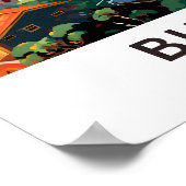 Busan South Korea Travel Print Poster (Ecke)