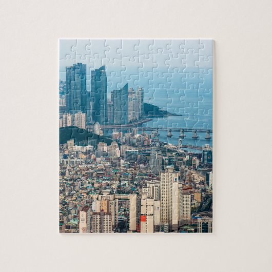 Busan Stadt Skyline. Provinz Yeongnam, Südkorea Puzzle (Vertikal)