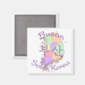 Busan Südkorea Magnet (Vorderseite/Rückseite)