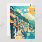 Busan Südkorea Reisekunst Vintag Postkarte (Vorne/Hinten)